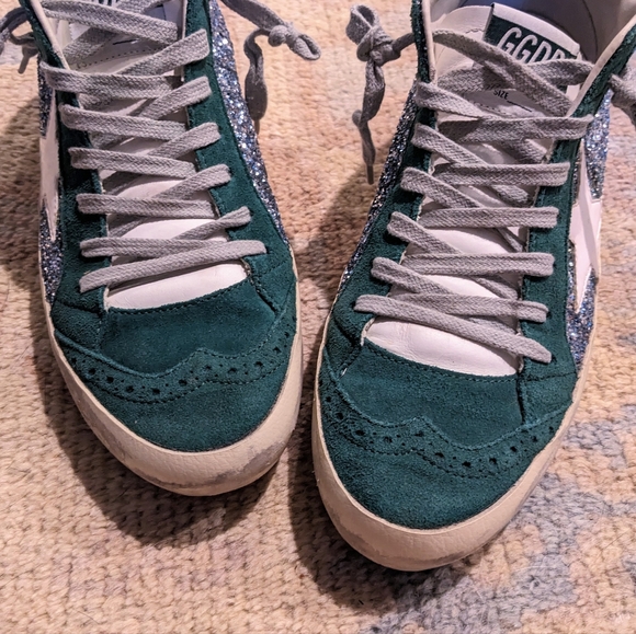 🦄RARE💚Golden Goose💚Silver Glitter MidStar Sneakers 37 - Picture 8 of 15